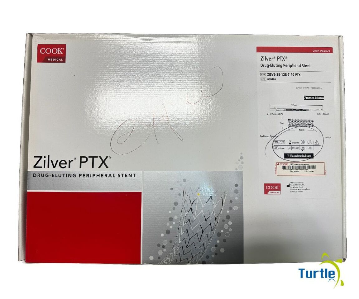 COOK MEDICAL Zilver PTX DRUG-ELUTING PERIPHERAL STENT 125cm 7mm x 40mm REF ZISV6-35-125-7-40-PTX EXPIRED