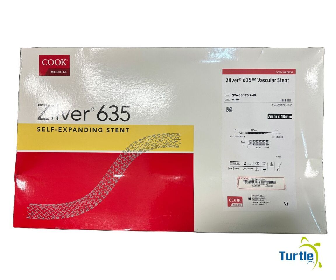 COOK MEDICAL Zilver 635 SELF-EXPANDING STENT Vascular Stent 125cm 7mm à 40mm REF ZIV6-35-125-7-40 EXPIRED