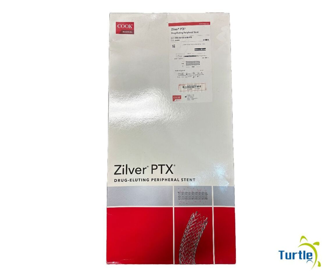 COOK MEDICAL Zilver PTX DRUG-ELUTING PERIPHERAL STENT 125cm 6mm x 80mm REF ZIV6-35-125-6-80-PTX EXPIRED