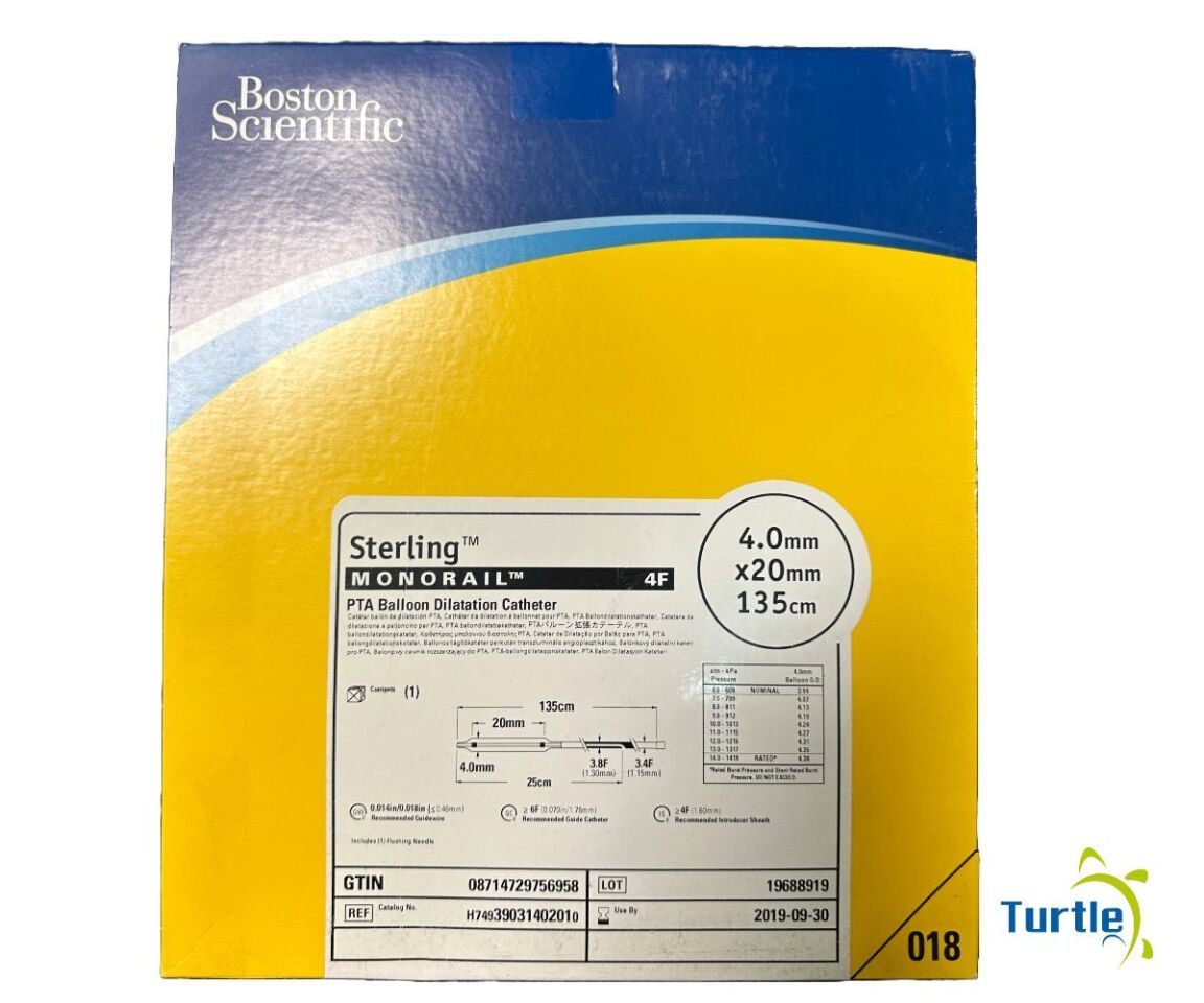 Boston Scientific Sterling MONORAIL 4F PTA Balloon Dilatation Catheter 4.0mm x 20mm 135cm REF H74939031402010 EXPIRED