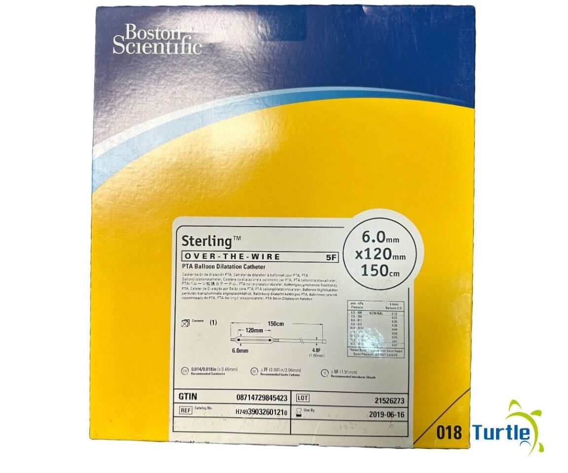Boston Scientific Sterling OVER-THE-WIRE 5F PTA Balloon Dilatation Catheter 6.0mm x 120mm 150cm REF H74939032601210 EXPIRED