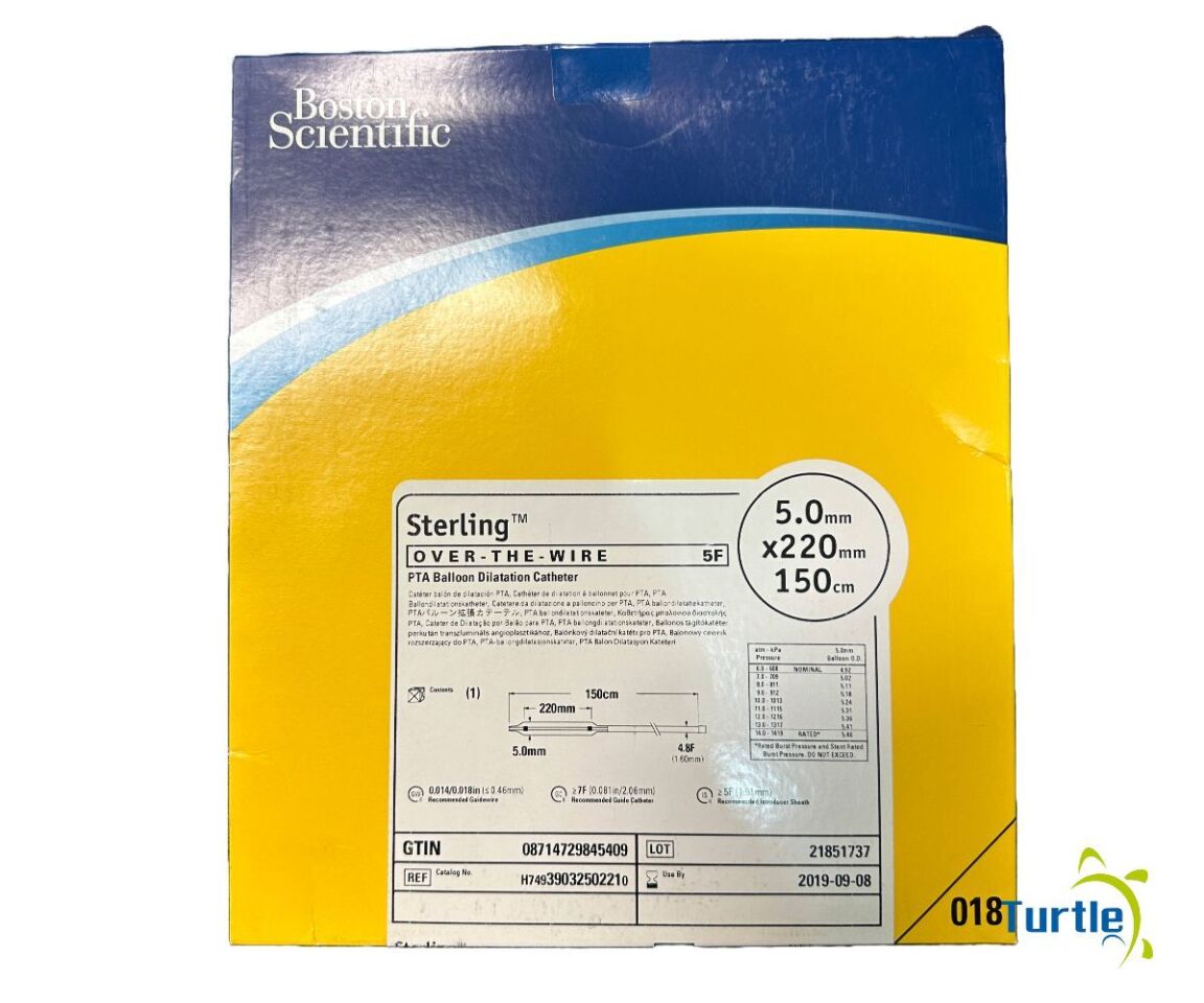 Boston Scientific Sterling OVER-THE-WIRE 5F PTA Balloon Dilatation Catheter 5.0mm x 220mm 150cm REF H74939032502210 EXPIRED