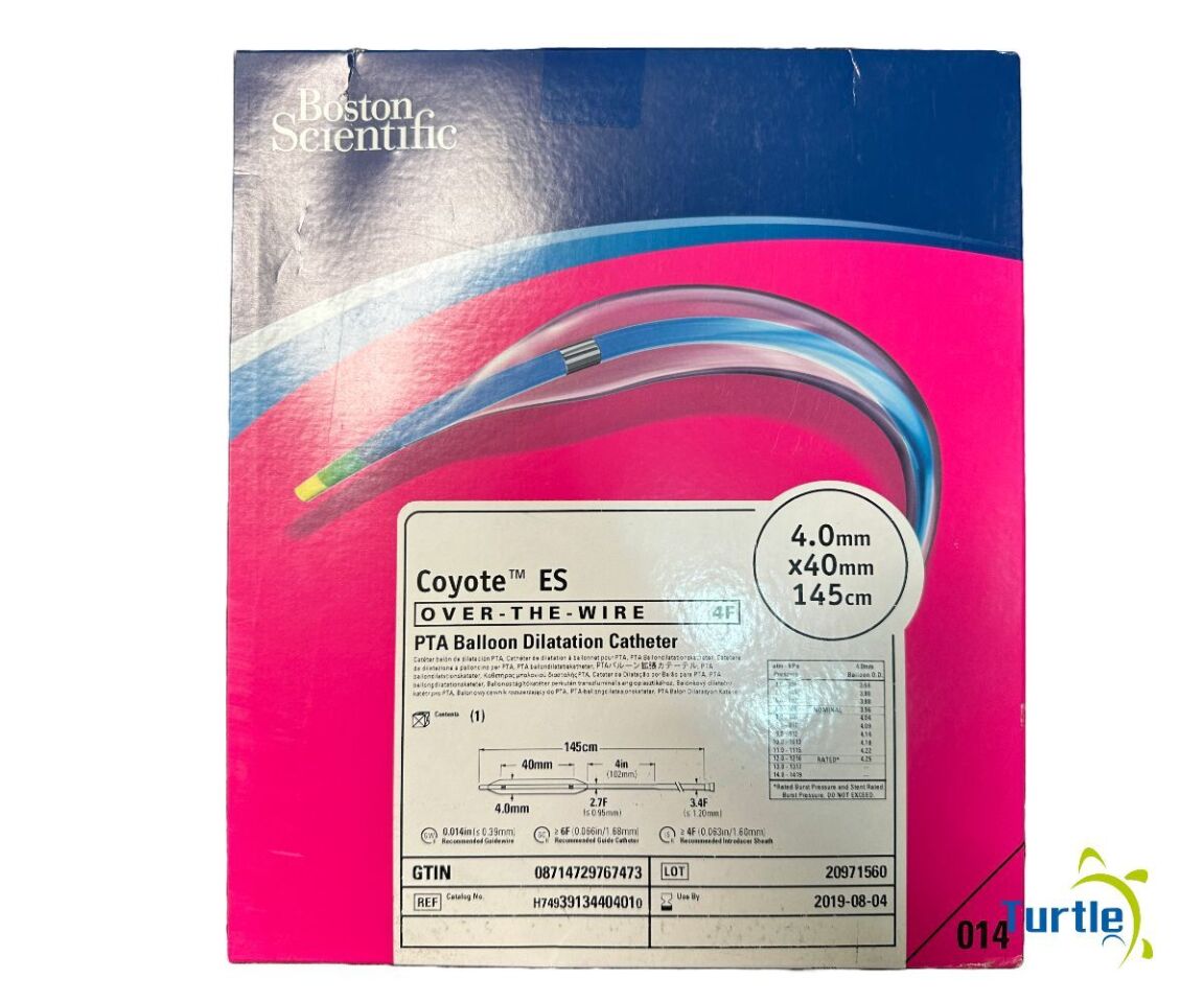Boston Scientific Coyote ES OVER-THE-WIRE 4F PTA Balloon Dilatation Catheter 4.0mm x 40mm 145cm REF H74939134404010 EXPIRED