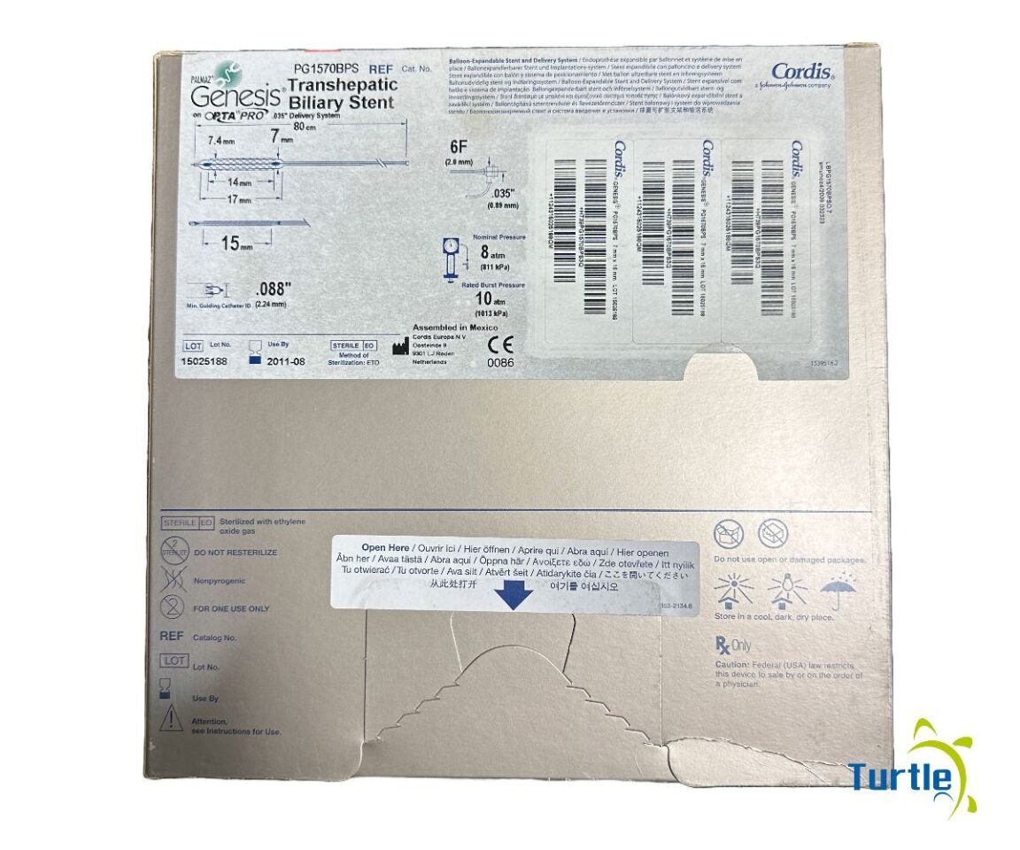Cordis PALMAZ Genesis Transhepatic Biliary Stent 7.0mm x 15mm REF PG1570BPS Expired