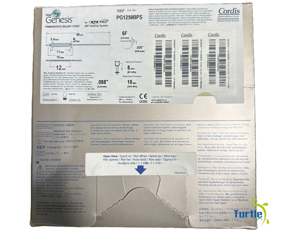 Cordis PALMAZ Genesis Transhepatic Biliary Stent 5.0mm x 12mm REF PG1250BPS Expired