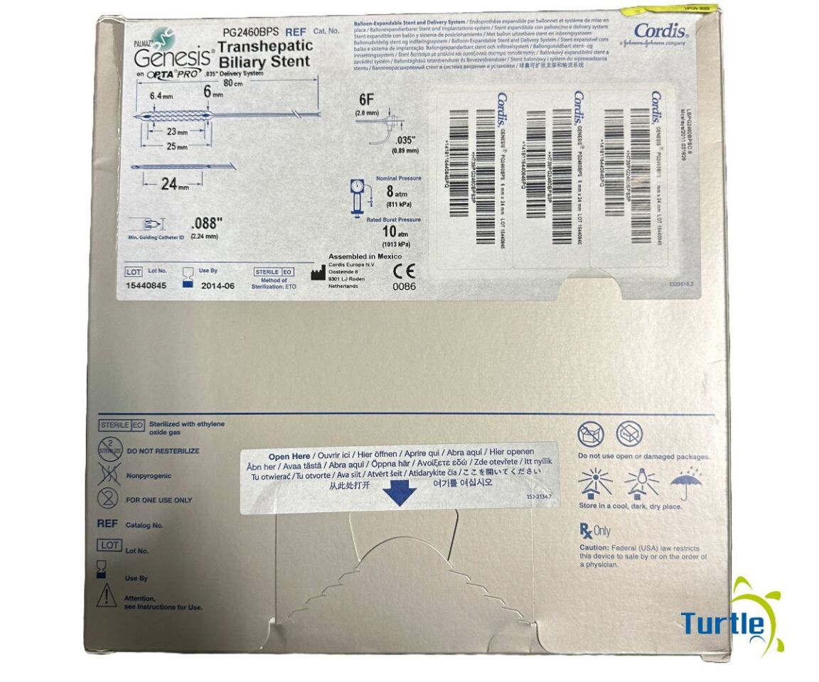 Cordis PALMAZ Genesis Transhepatic Biliary Stent 6.0mm x 24mm REF PG2460BPS Expired