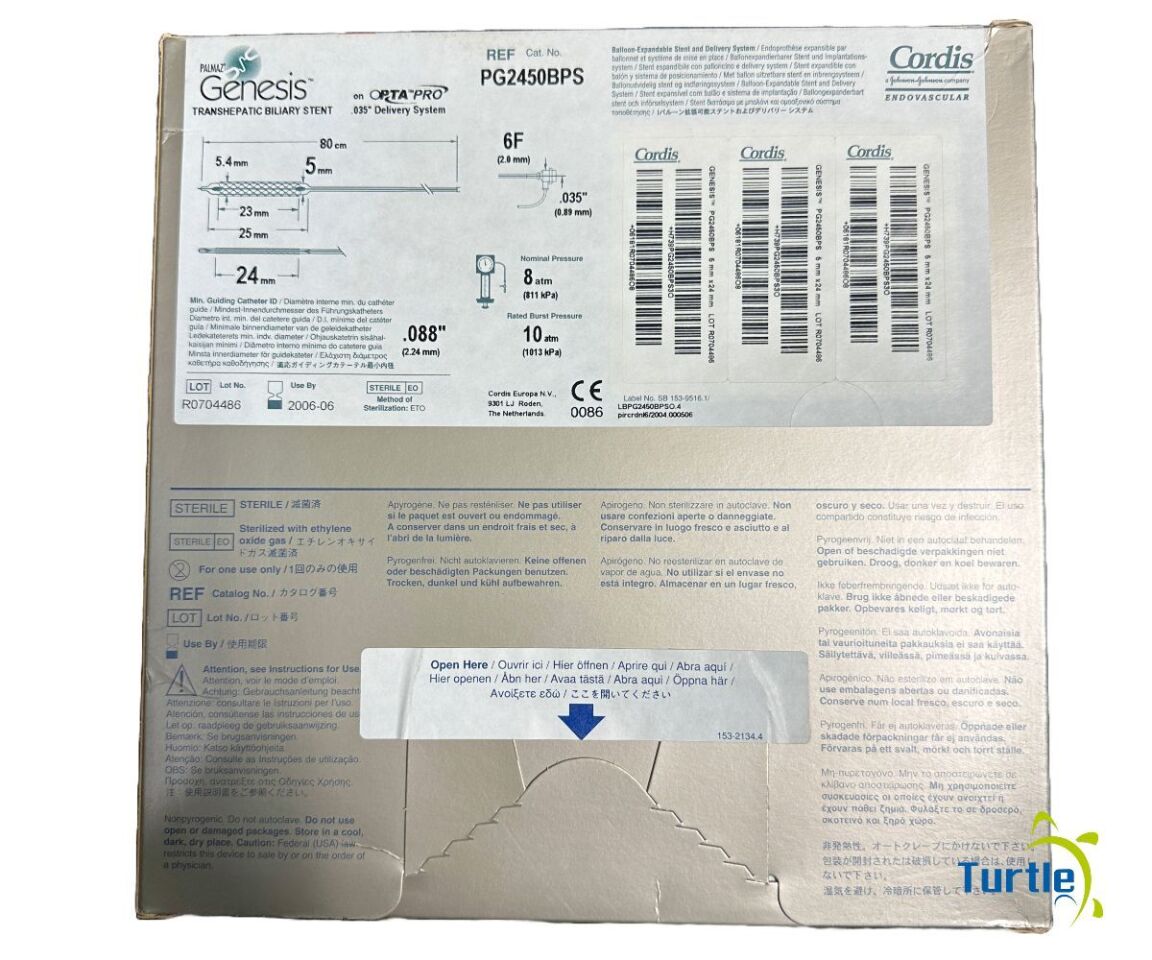 Cordis PALMAZ Genesis Transhepatic Biliary Stent 5.0mm x 24mm REF PG2450BPS Expired