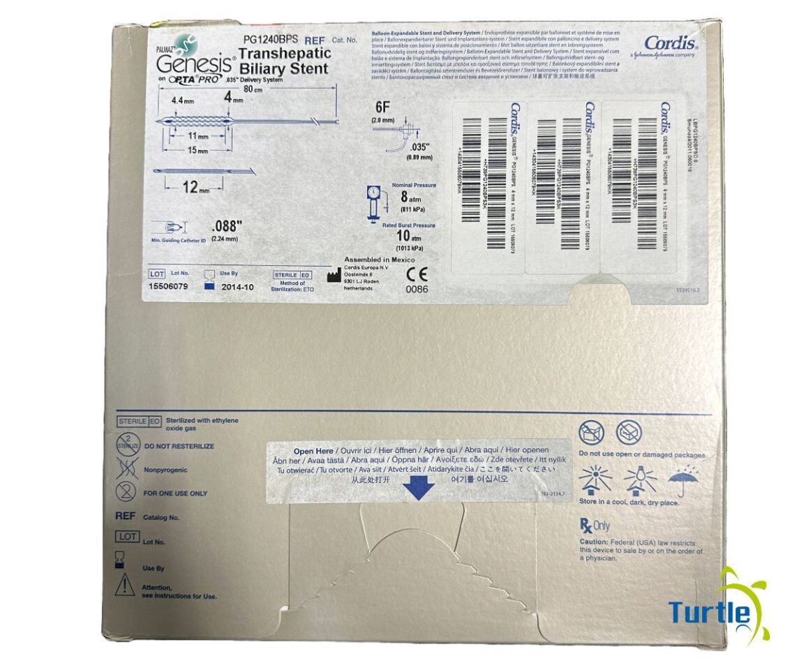 Cordis PALMAZ Genesis Transhepatic Biliary Stent 4.0mm x 12mm REF PG1240BPS Expired