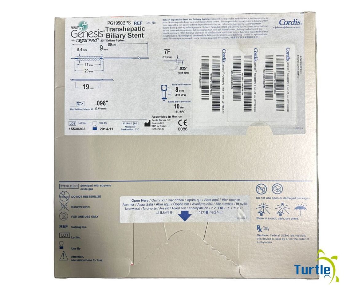 Cordis PALMAZ Genesis Transhepatic Biliary Stent 9.0mm x 19mm REF PG1990BPS Expired