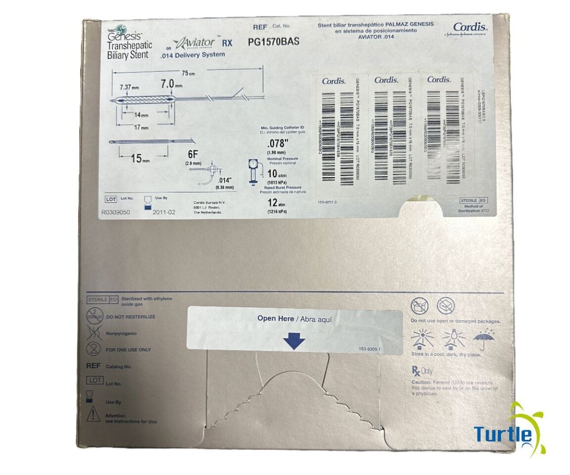 Cordis PALMAZ Genesis Transhepatic Biliary Stent 7.0mm x 15mm REF PG1570BAS Expired