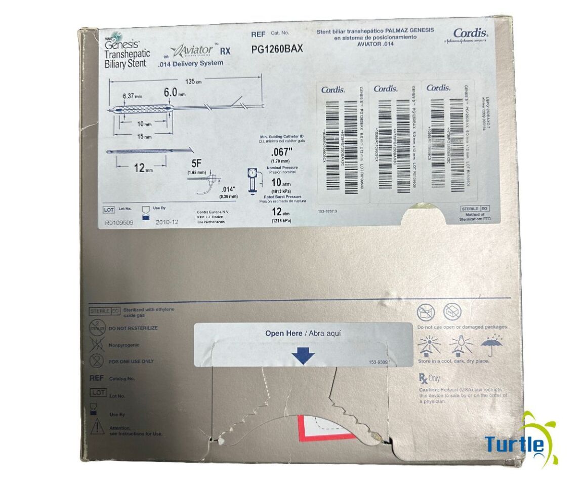 Cordis PALMAZ Genesis Transhepatic Biliary Stent 6.0mm x 12mm REF PG1260BAX Expired