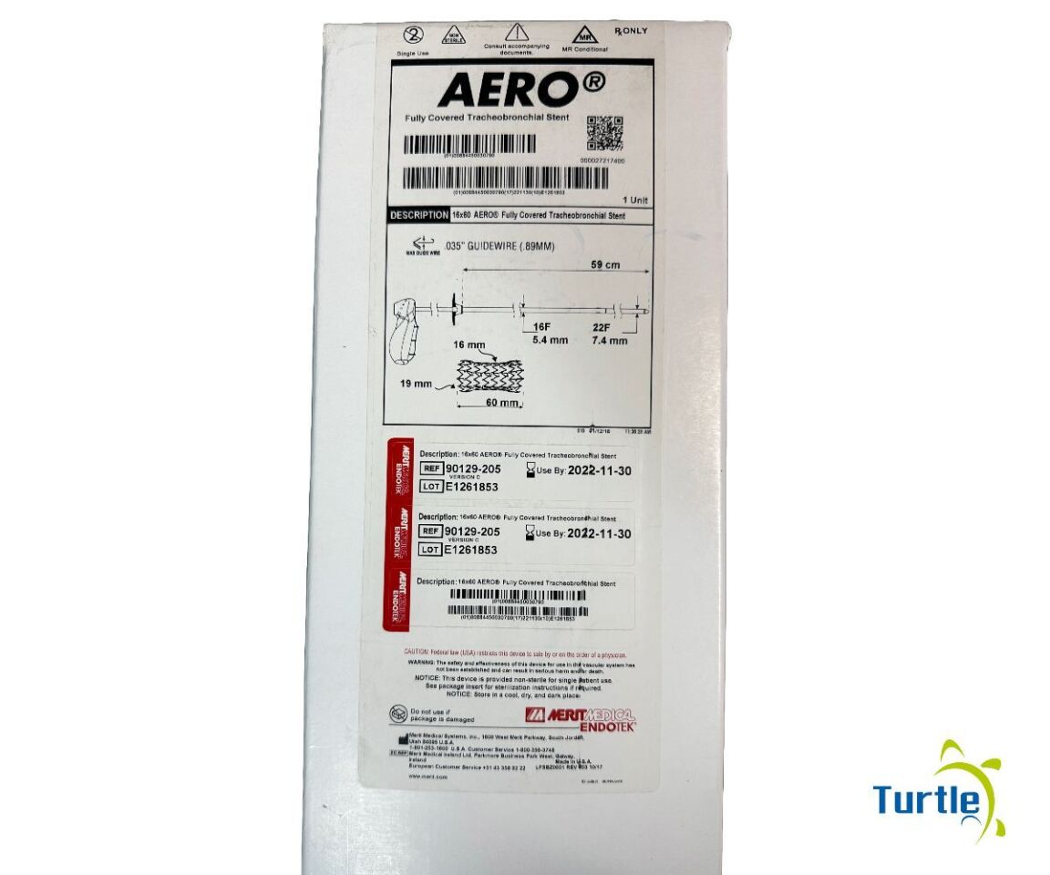 AERO Fully Covered Tracheobronchial Stent 16x60 REF 90129-205 EXPIRED 2022-11-30