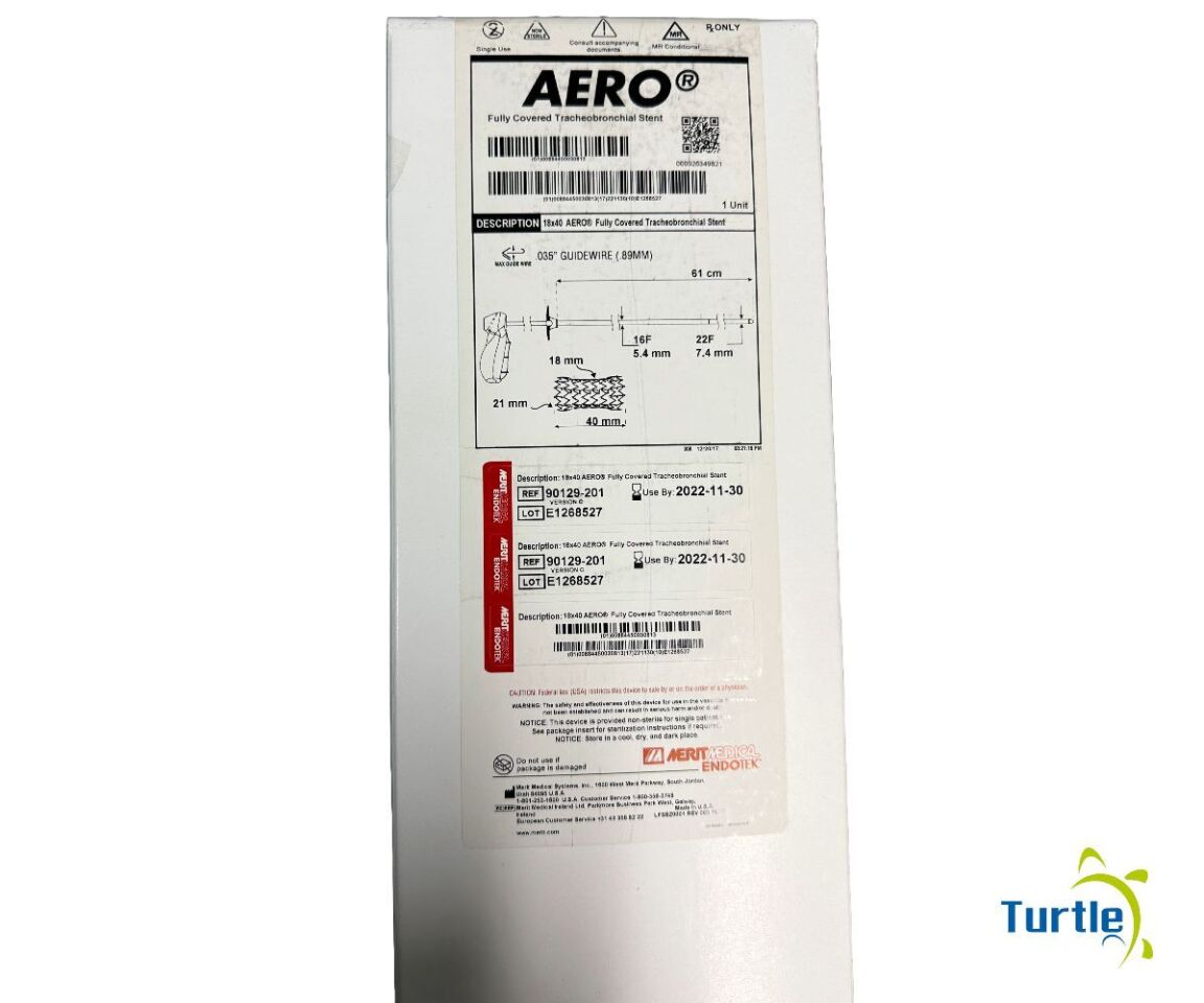 AERO Fully Covered Tracheobronchial Stent 18x40 REF 90129-201 EXPIRED 2022-11-30