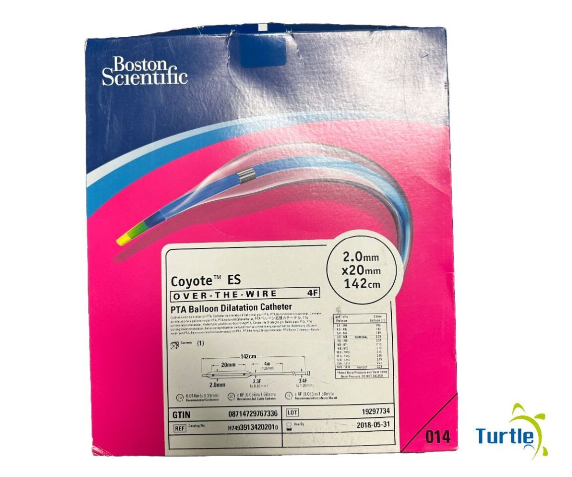 Boston Scientific Coyote ES OVER-THE-WIRE 4F PTA Balloon Dilatation Catheter 2.0mm x 20mm 142cm REF H74939134202010 EXPIRED