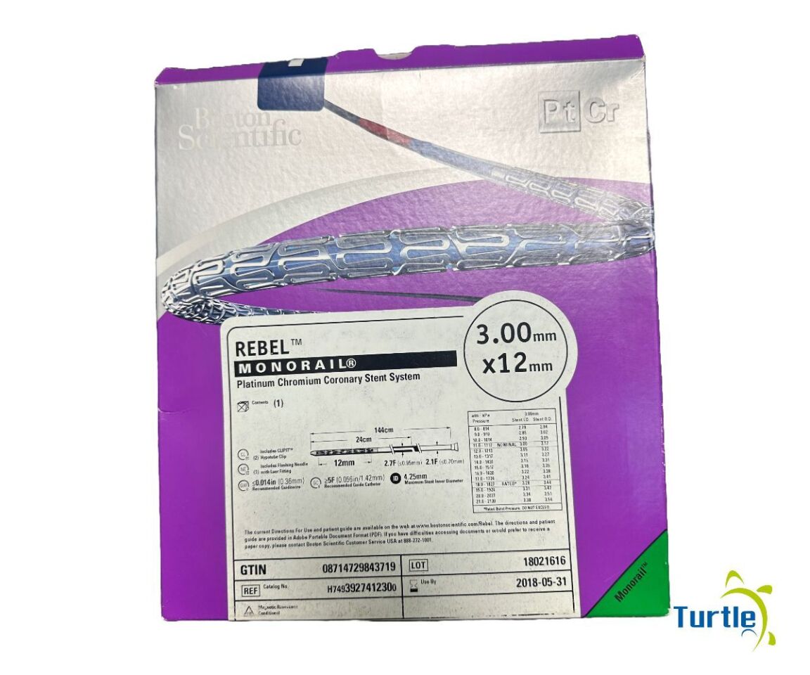 Boston Scientific REBEL MONORAIL Platinum Chromium Coronary Stent System 3.00mm x 12mm REF H7493927412300 EXPIRED
