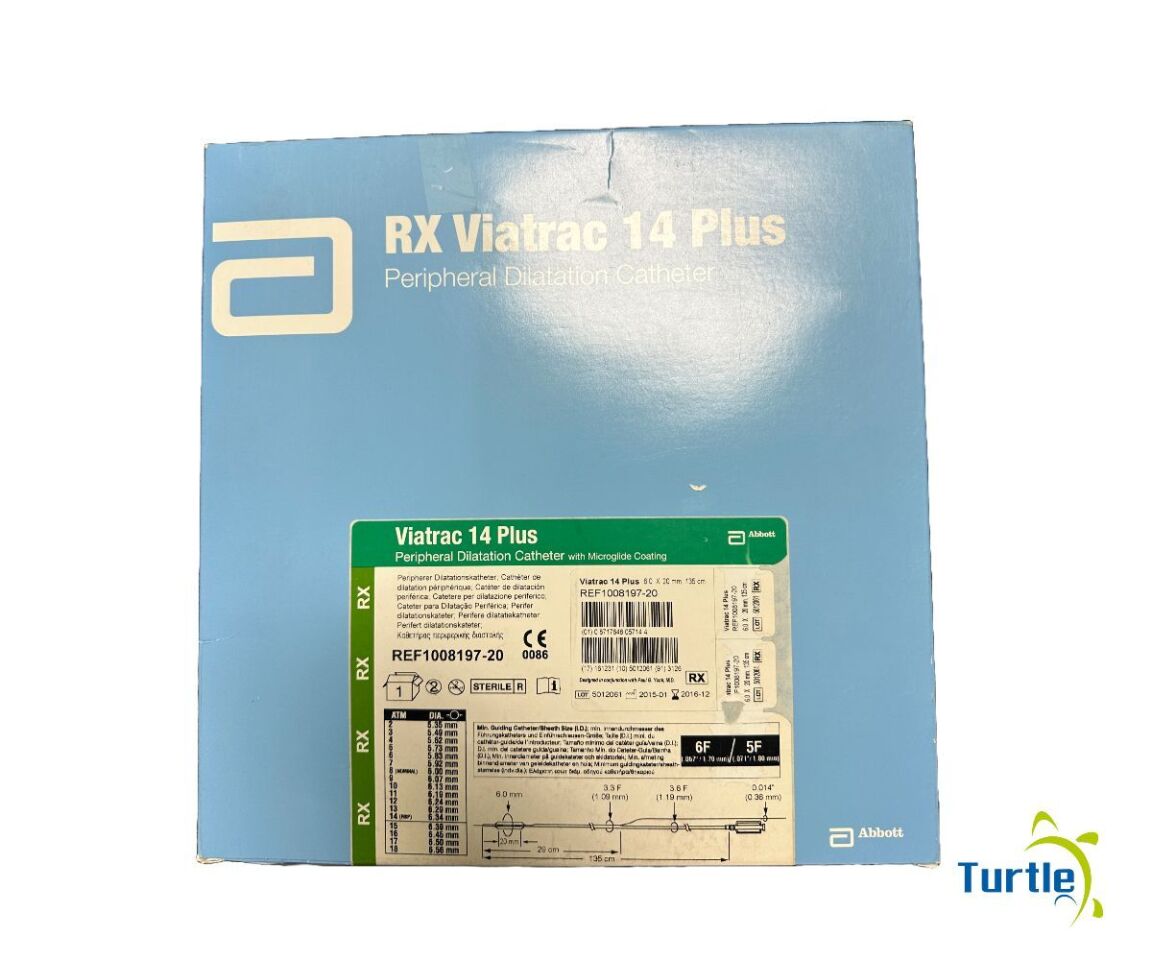 Abbott Viatrac 14 Plus Peripheral Dilatation Catheter with Microglide Coating 6.0 x 20 mm 135 cm REF 1008197-20 EXPIRED