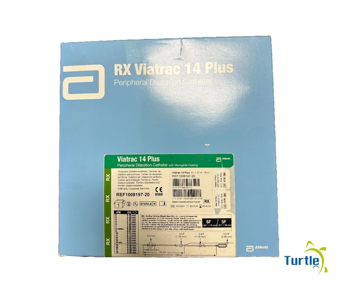 Abbott Viatrac 14 Plus Peripheral Dilatation Catheter with Microglide Coating 6.0 x 20 mm 135 cm REF 1008197-20 EXPIRED