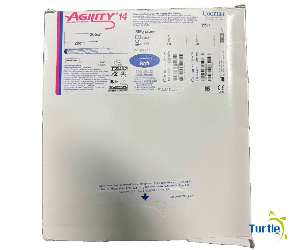 Codman AGILITY 14 Soft Steerable Guidewire REF 614-482 EXPIRED