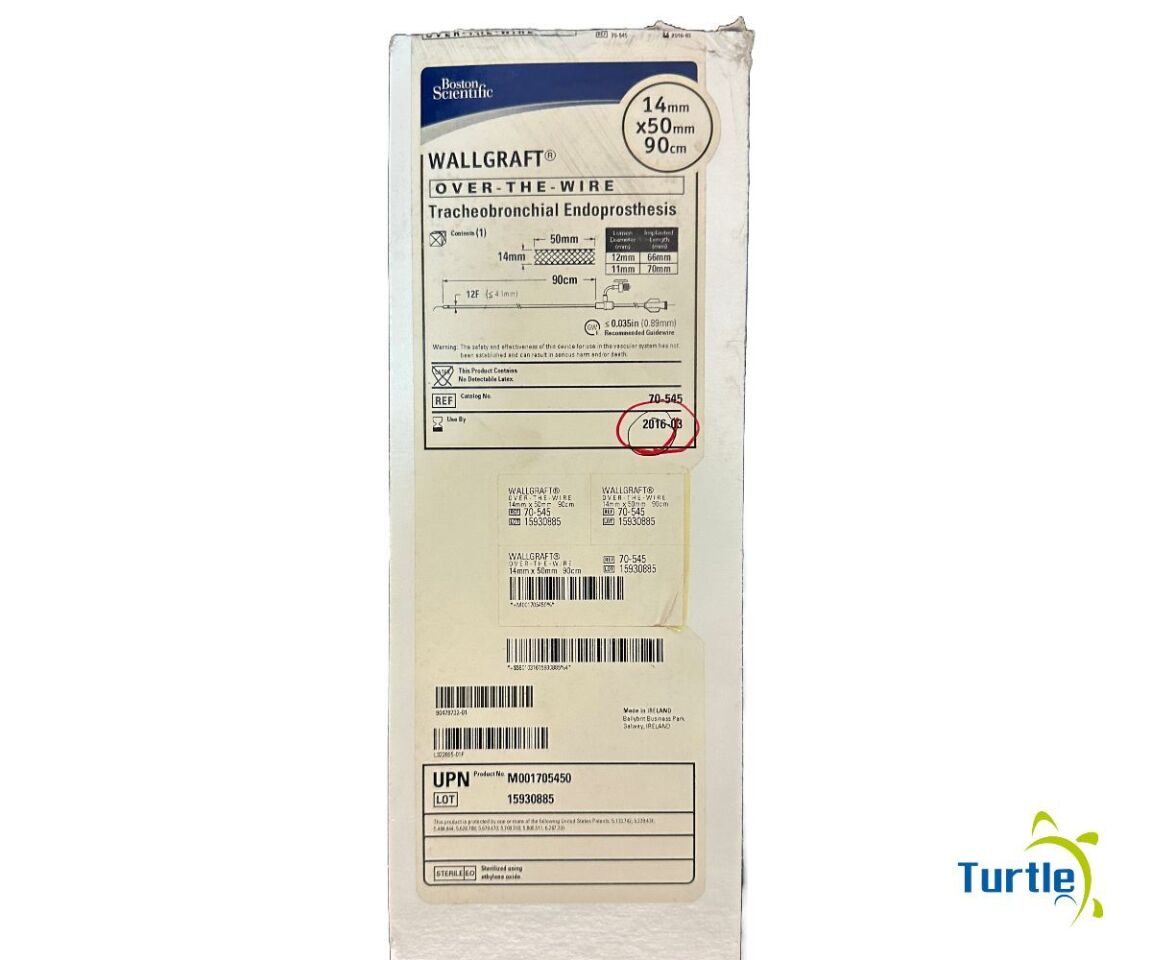 Boston Scientific WALLGRAFT OVER-THE-WIRE Tracheobronchial Endoprosthesis 14mm x 50 mm 90cm REF 70-545 EXPIRED