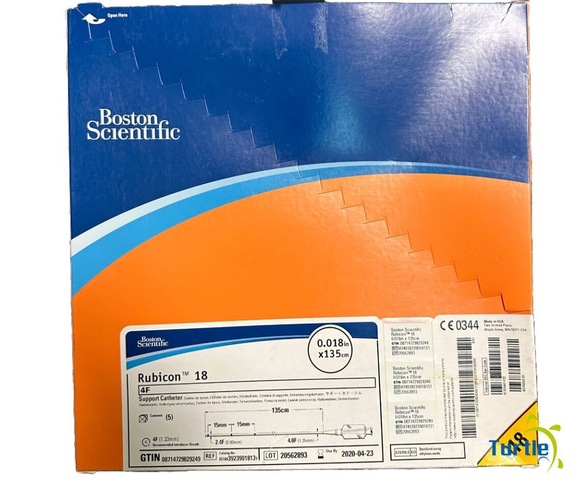 Boston Scientific Rubicon 18 4F Support Catheter 0.018In x 135cm BOX OF 5 REF H74939239018131 EXPIRED