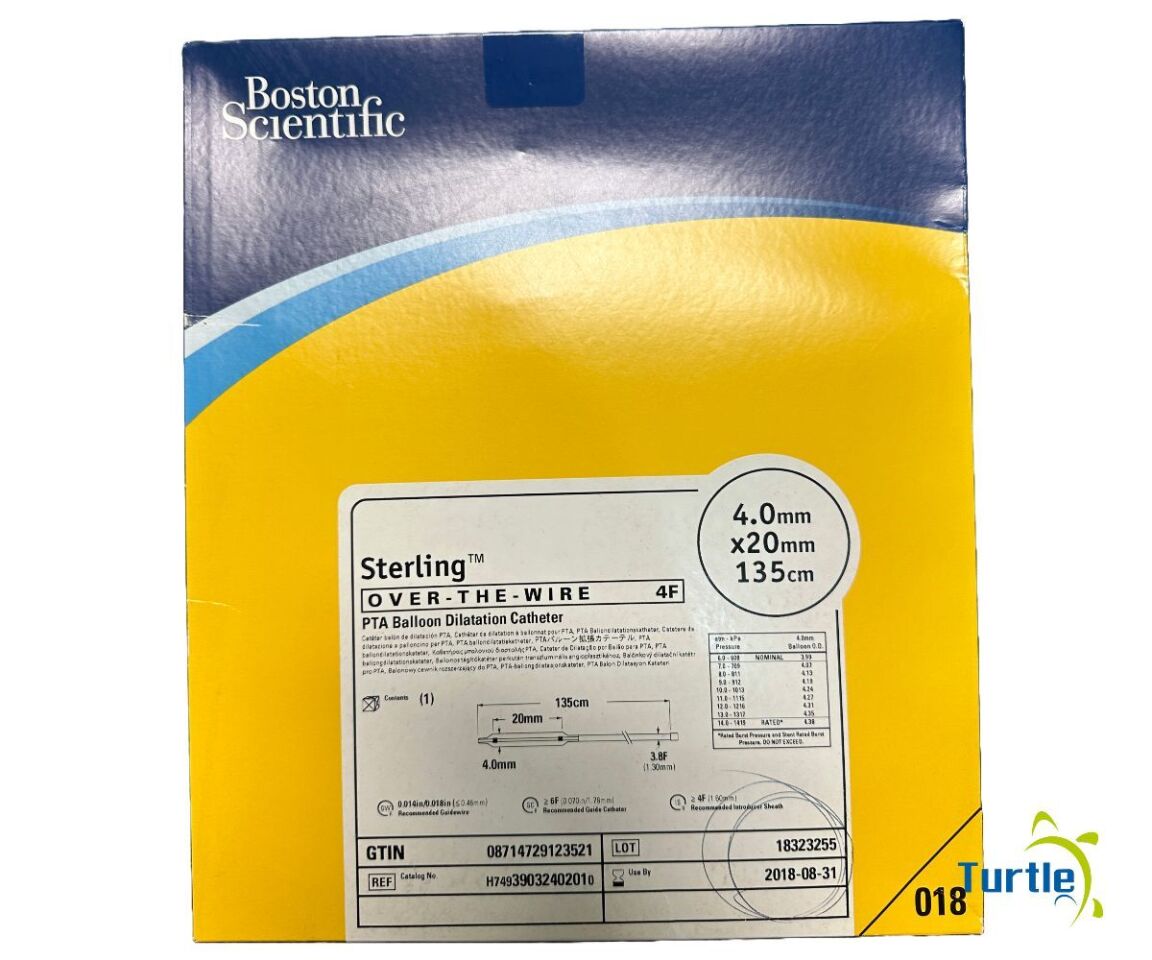 Boston Scientific Sterling OVER-THE-WIRE 4F PTA Balloon Dilatation Catheter 4.0mm x 20mm 135cm REF H74939032402010 EXPIRED