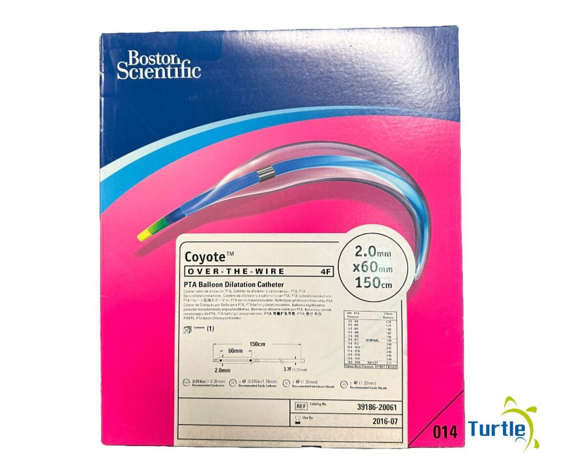 Boston Scientific Coyote OVER-THE-WIRE 4F PTA Balloon Dilatation Catheter 2.0mm x 60mm 150cm REF 39186-20061 EXPIRED
