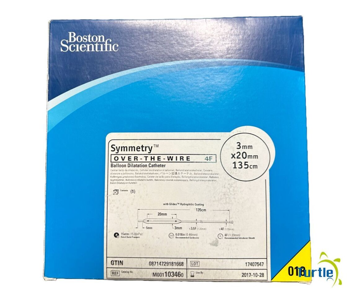 Boston Scientific Symmetry OVER-THE-WIRE 4F Balloon Dilatation Catheter 3 mm x 20 mm 135cm REF M001103460 EXPIRED