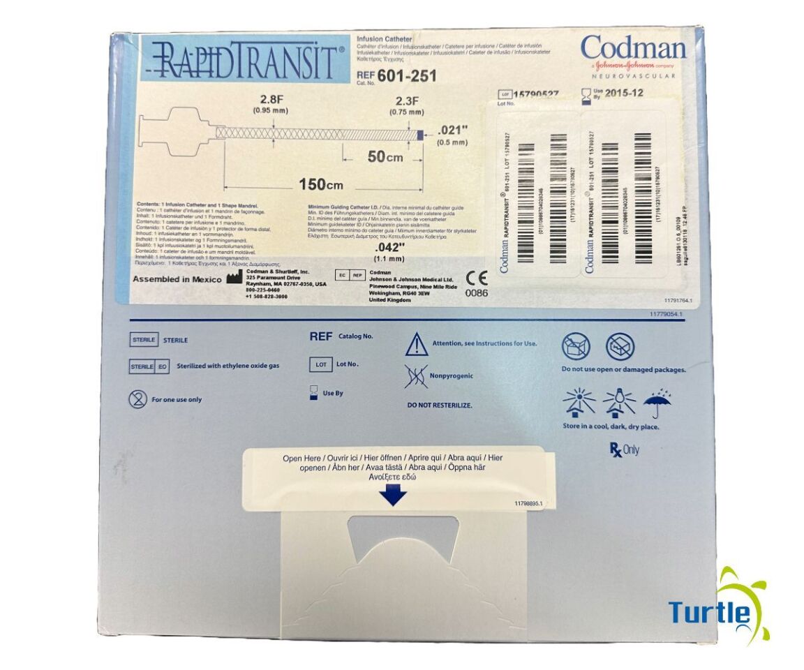 Codman RAPIDTRANSIT Infusion Catheter 150cm REF 601-251 EXPIRED
