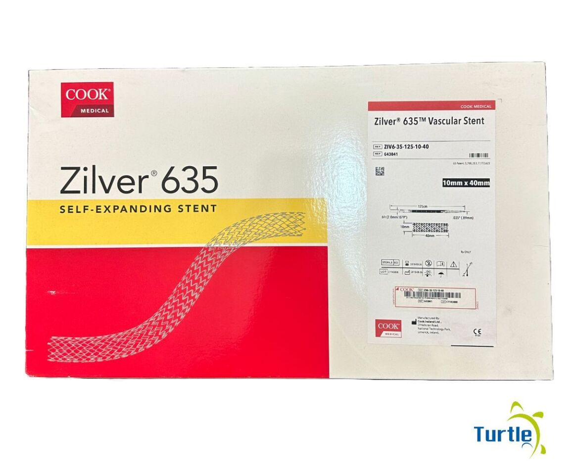 COOK MEDICAL Zilver 635 SELF-EXPANDING STENT Vascular Stent 125cm 10mm à 40mm REF ZIV6-35-125-10-40 EXPIRED