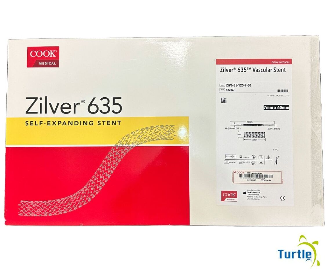 COOK MEDICAL Zilver 635 SELF-EXPANDING STENT Vascular Stent 125cm 7mm à 60mm REF ZIV6-35-125-7-60 EXPIRED