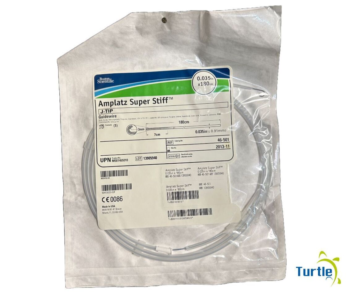 Boston Scientific Amplatz Super Stiff J-TIP GUIDEWIRE 0.035in x 180cm REF 46-501 EXPIRED