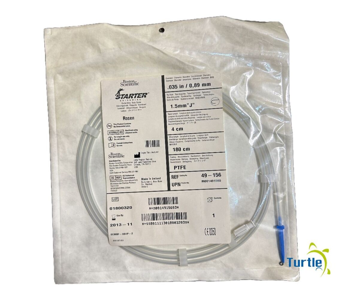 Boston Scientific STARTER GUIDEWIRE Rosen .035 in / 0.89 mm 1.5mm "J" 4 cm 180 cm PTFE REF 49 - 156 EXPIRED