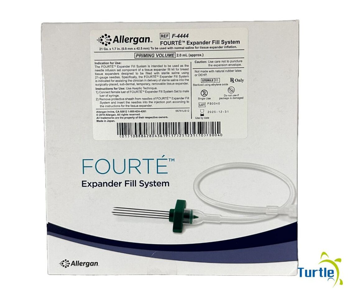 Allergan FOURTE Expander Fill System 21 Ga. x 1.7 in. (0.8 mm x 42.5 mm) REF F-4444 IN-DATE 2025-12-31