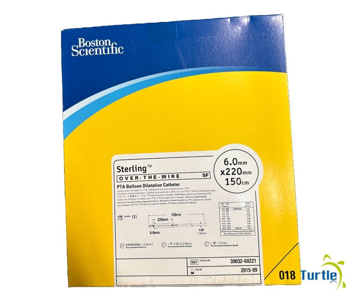 Boston Scientific Sterling OVER-THE-WIRE 5F PTA Balloon Dilatation Catheter 6.0mm x 220mm 150cm REF 39032-60221 EXPIRED