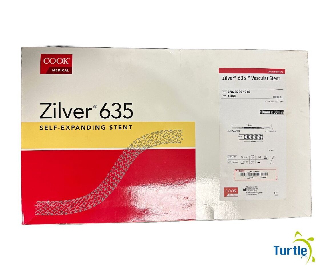 COOK MEDICAL Zilver 635 SELF-EXPANDING STENT Vascular Stent 80cm 10mm à 80mm REF ZIV6-35-80-10-80 EXPIRED