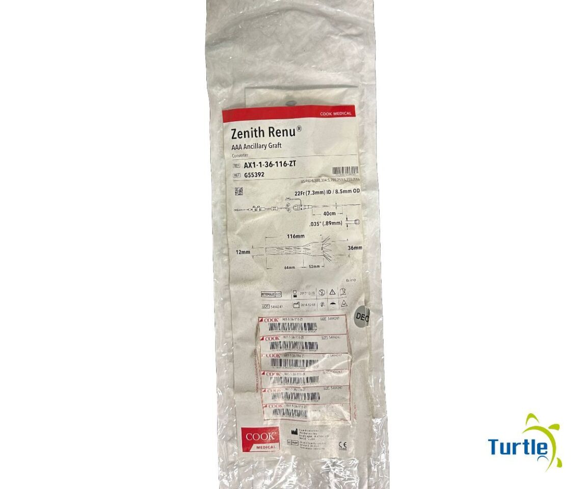 COOK MEDICAL Zenith Renu AAA Ancillary Graft Converter 22Fr (7.3mm) ID / 8.5mm OD REF AX1-1-36-116-ZT G55392 EXPIRED