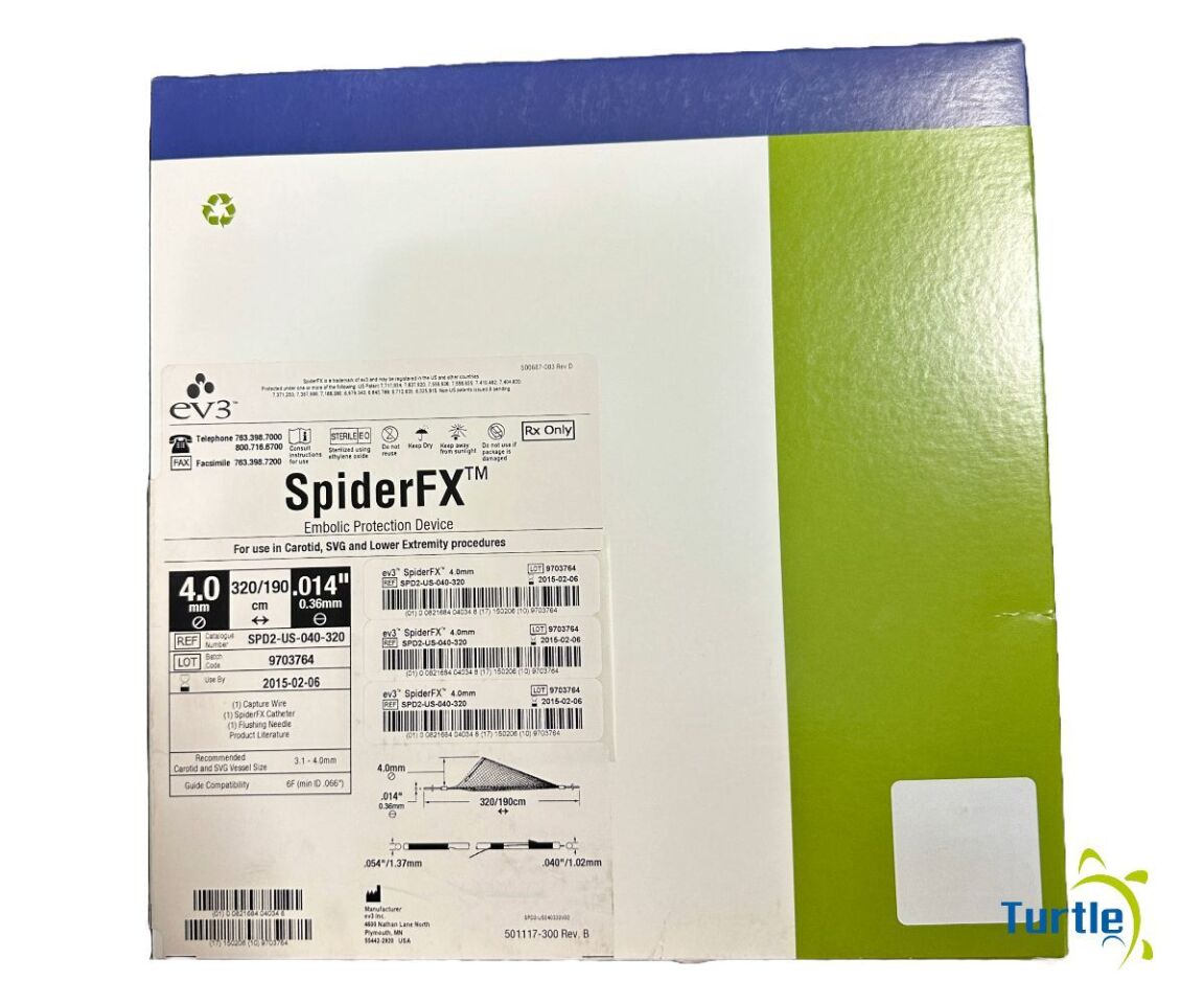 ev3 SpiderFX Embolic Protection Device 4.0mm 320/190 cm .014in REF SPD2-US-040-320 EXPIRED