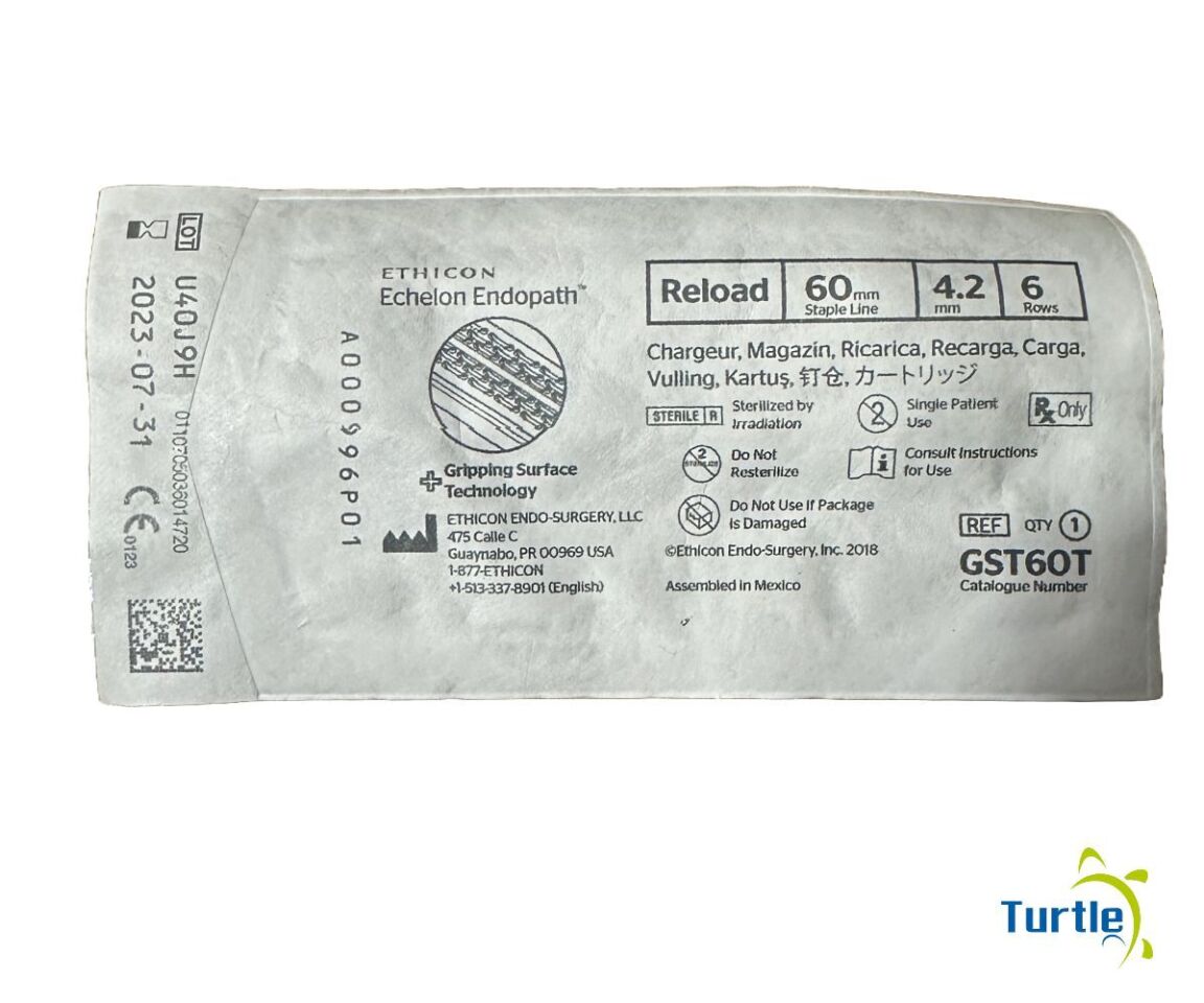 ETHICON Echelon Endopath Reload 60mm 4.2mm 6 Rows REF GST60T EXPIRED 2023-07-31