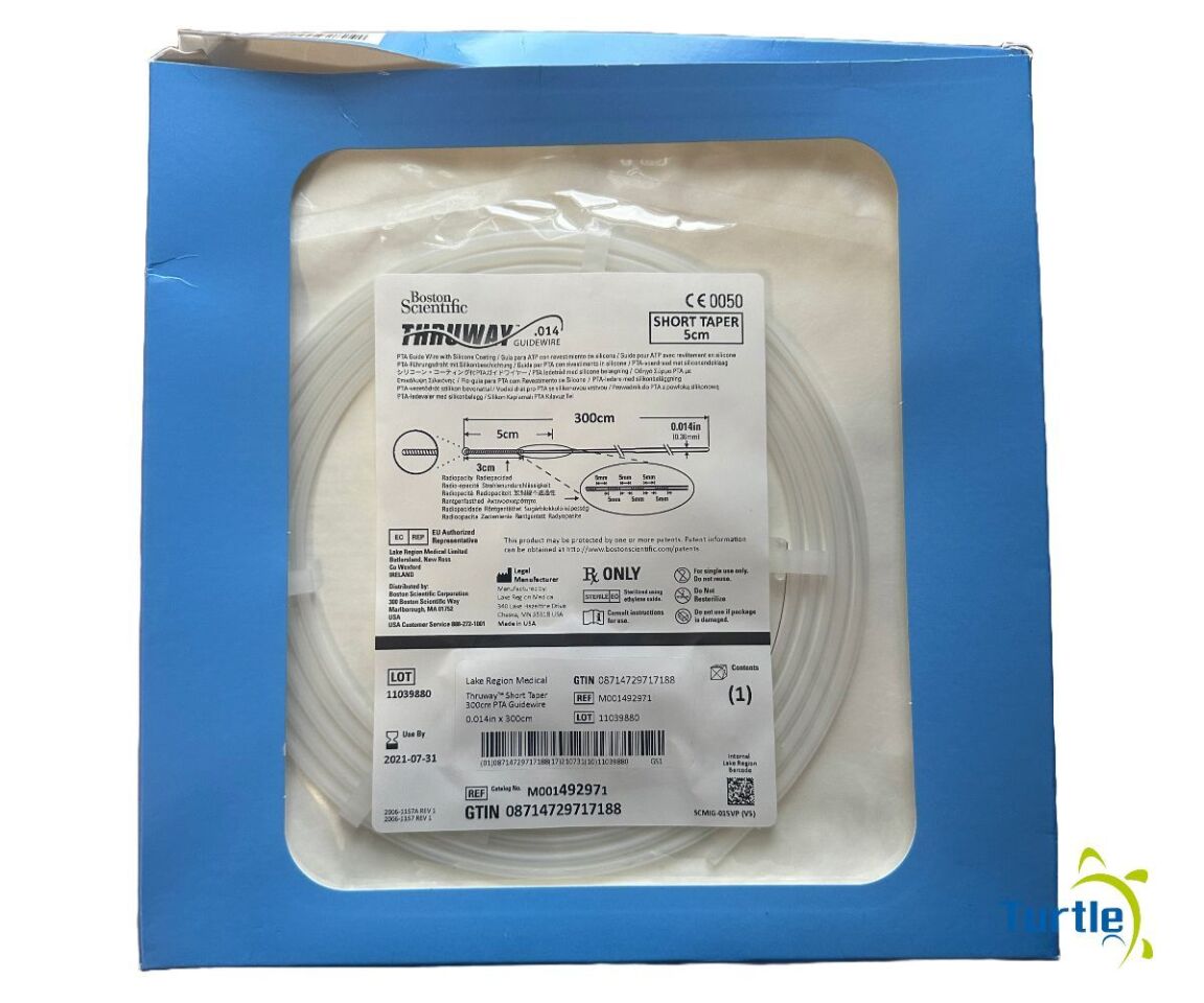 Boston Scientific Thruway Short Taper 300cm PTA Guidewire 0.014in x 300cm REF M001492971 EXPIRED