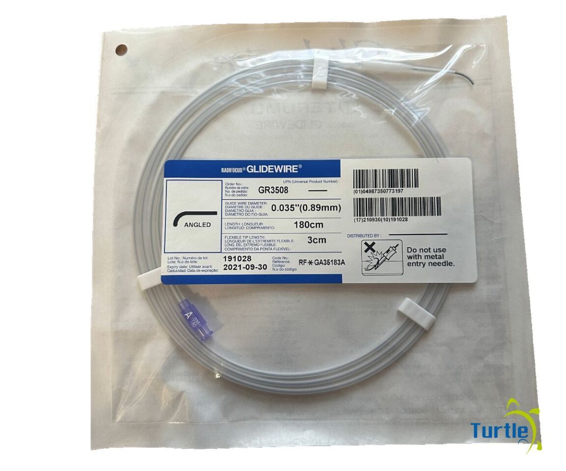 TERUMO RADIFOCUS GLIDEWIRE Guidewire Angled 0.035in(0.89mm) 180cm 3cm REF GR3508 EXPIRED