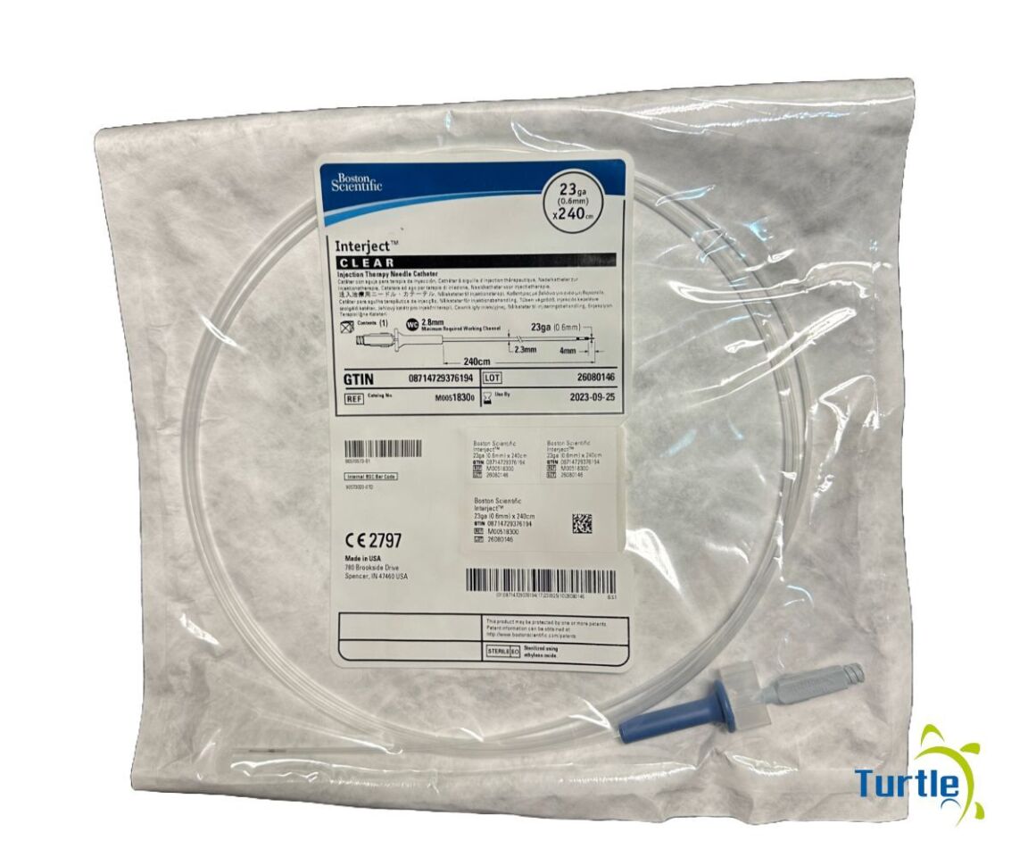 Boston Scientific Interject CLEAR Injection Therapy Needle Catheter 23ga(0.6mm) x 240cm REF M00518300 EXPIRED 2023-09-25