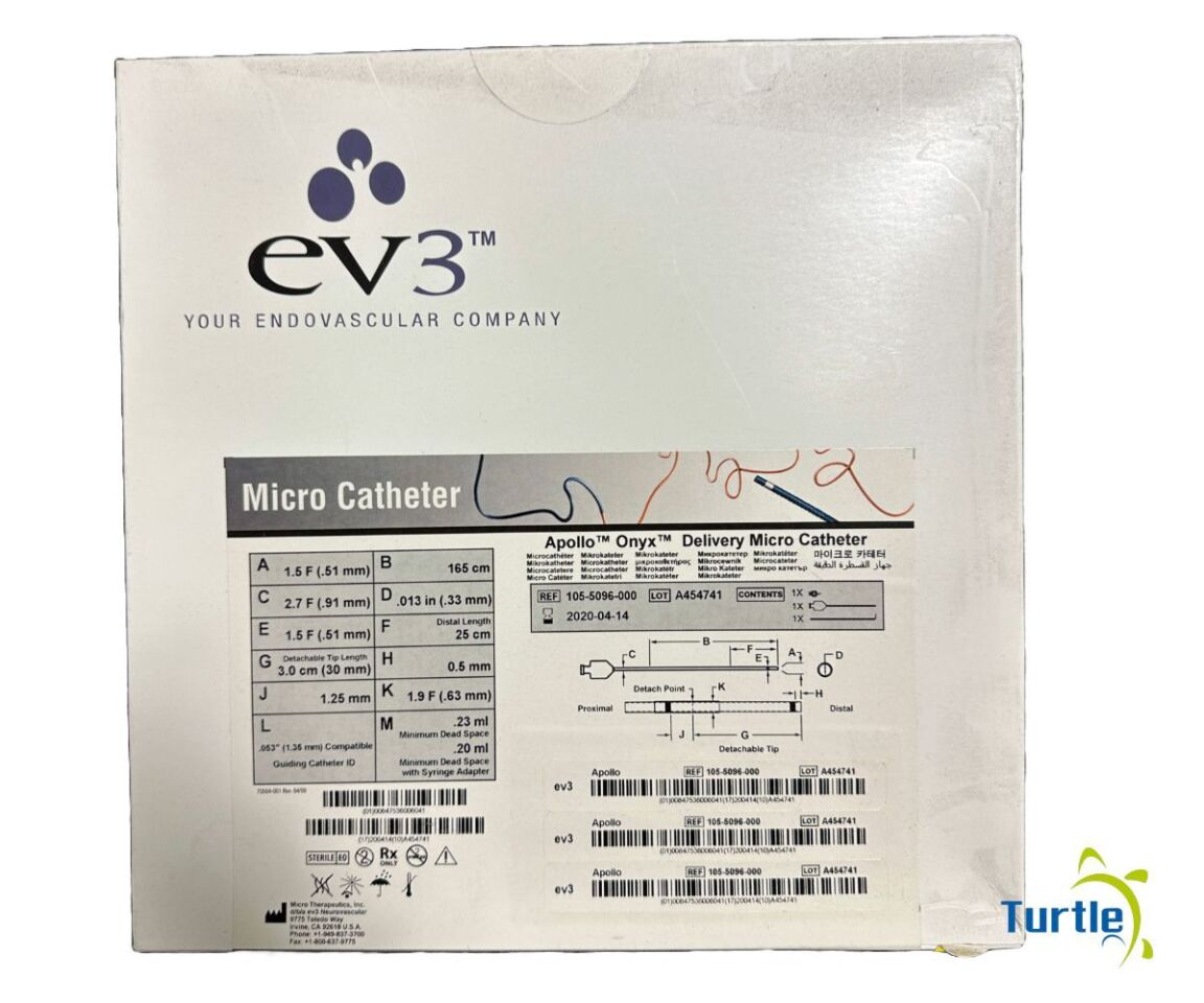 ev3 Micro Catheter Apollo Onyx Delivery Micro Catheter REF 105-5096-000 EXPIRED 2020-04-14