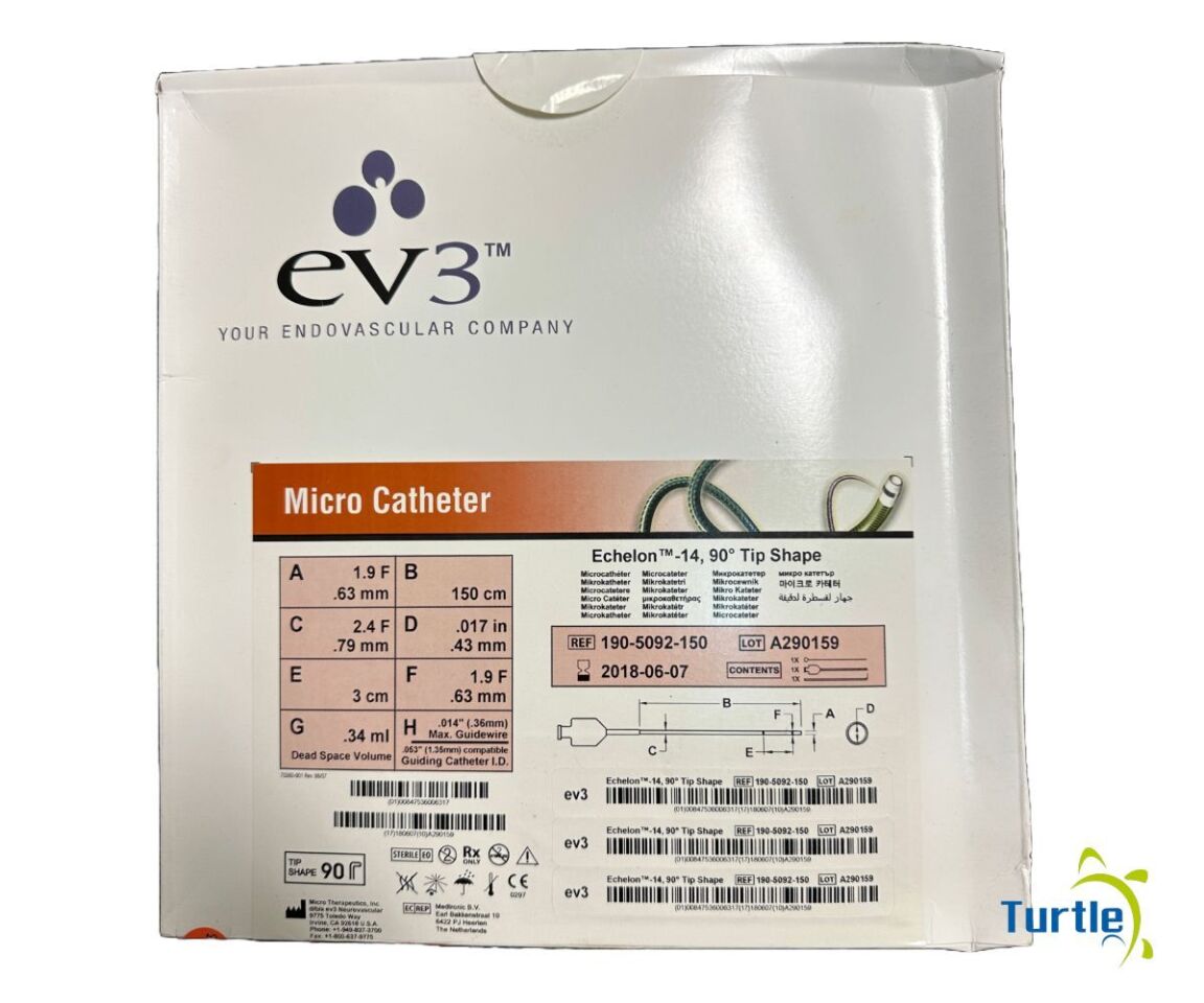 ev3 Micro Catheter Echelon-14, 90deg Tip Shape REF 190-5092-150 EXPIRED