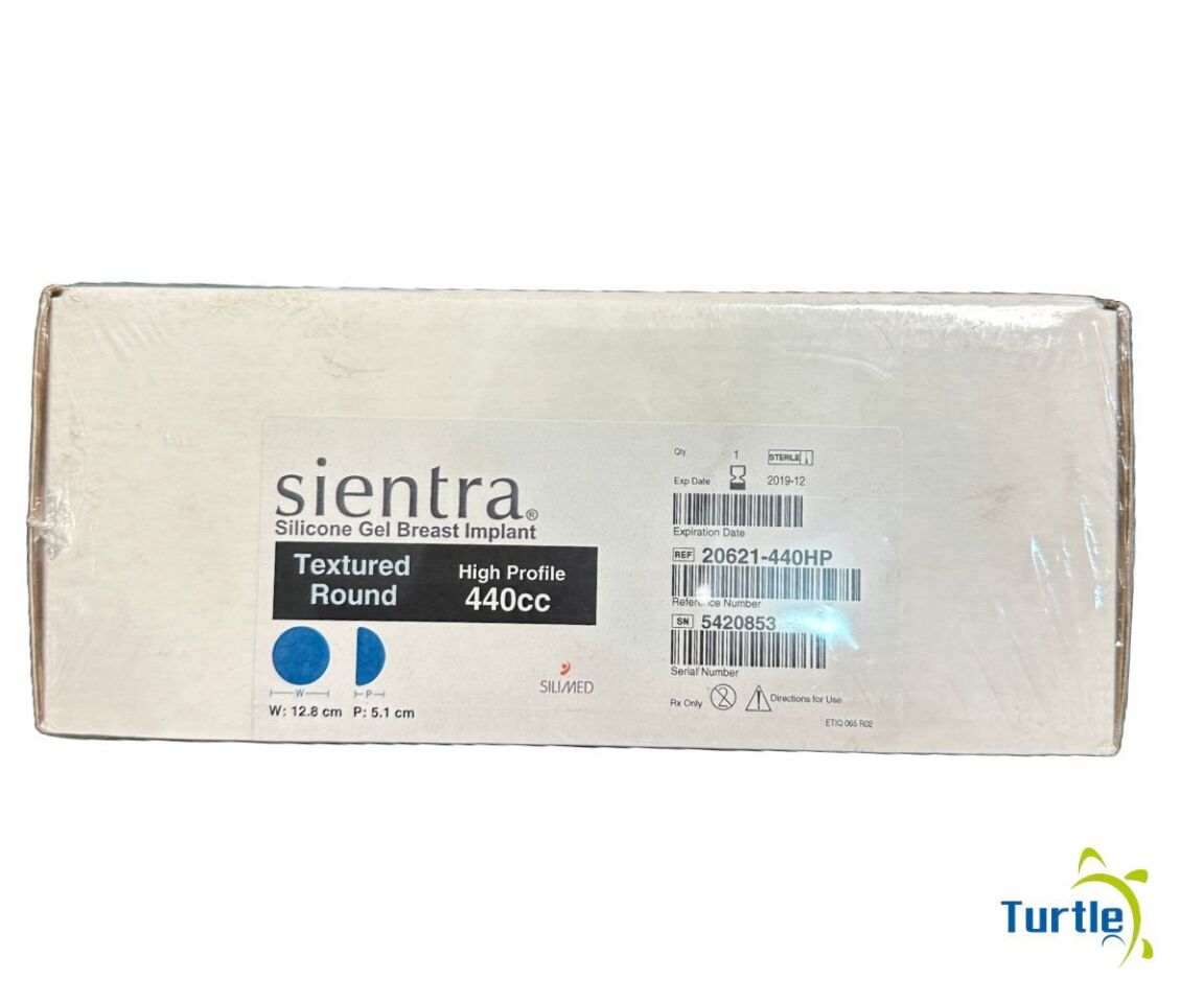 sientra Silicone Gel Breast Implant Textured Round High Profile 440cc REF 20621-440HP EXPIRED
