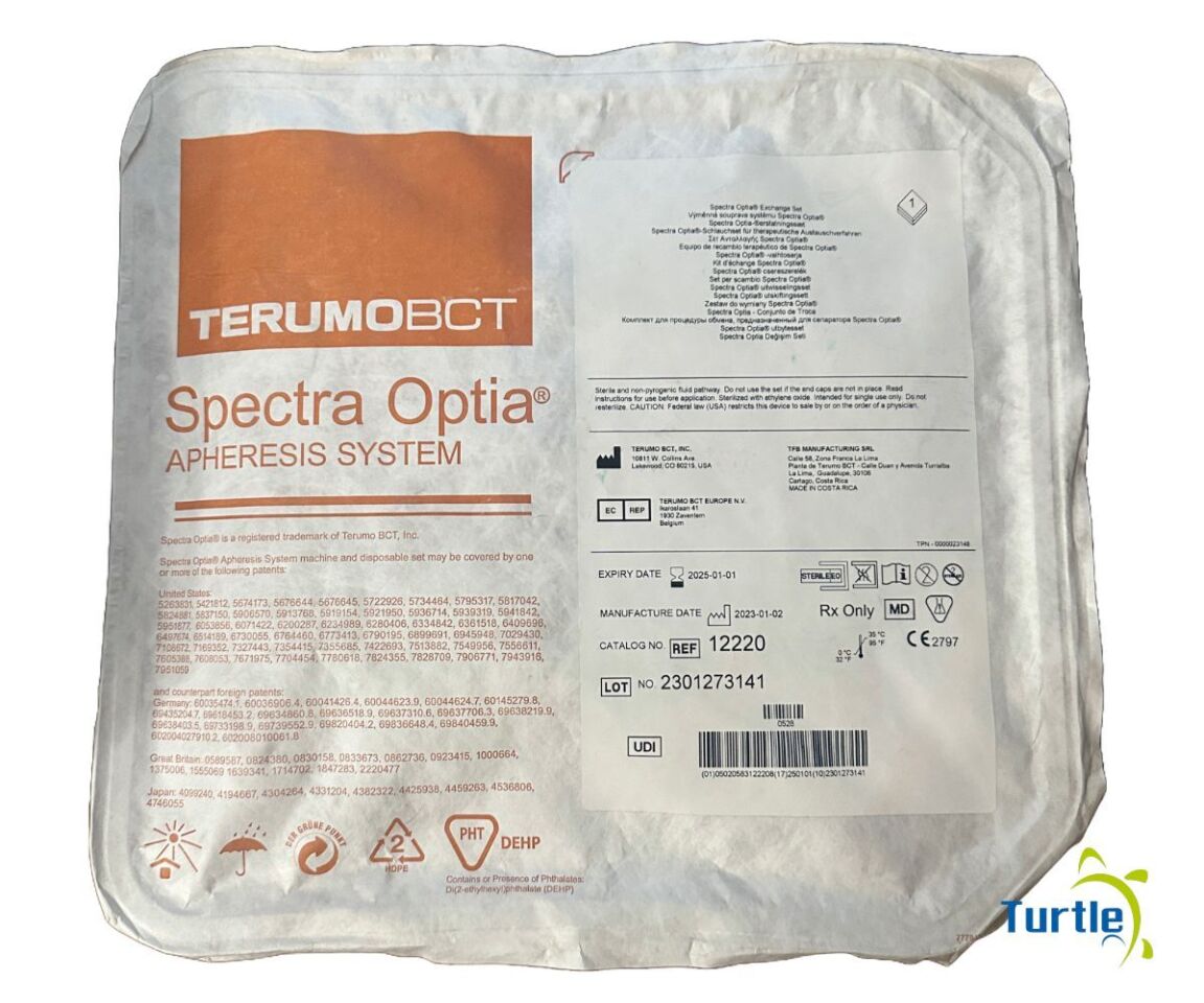 TERUMO BCT Spectra Optia APHERESIS SYSTEM REF 12220 IN-DATE 2025-01-01