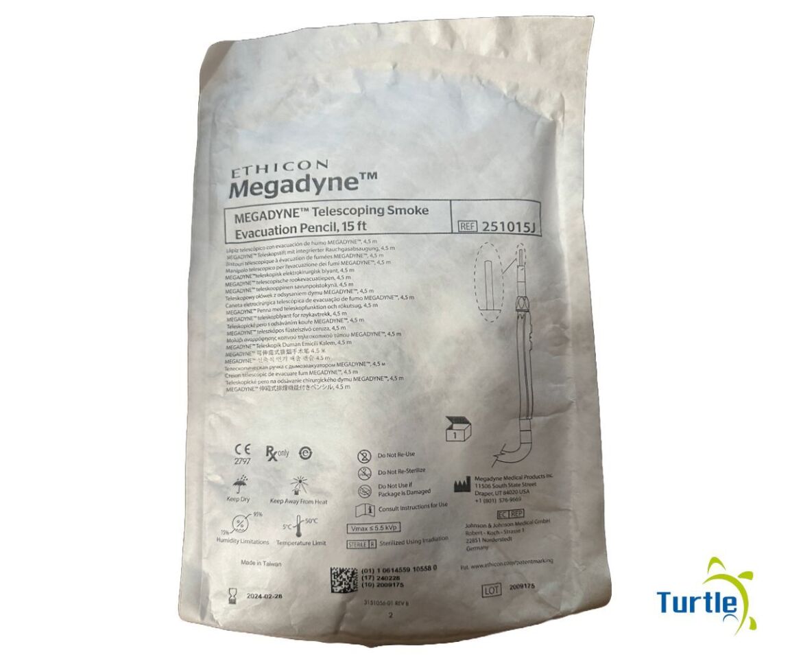 ETHICON Megadyne Telescoping Smoke Evacuation Pencil, 15 ft REF 251015J 2024-02-28