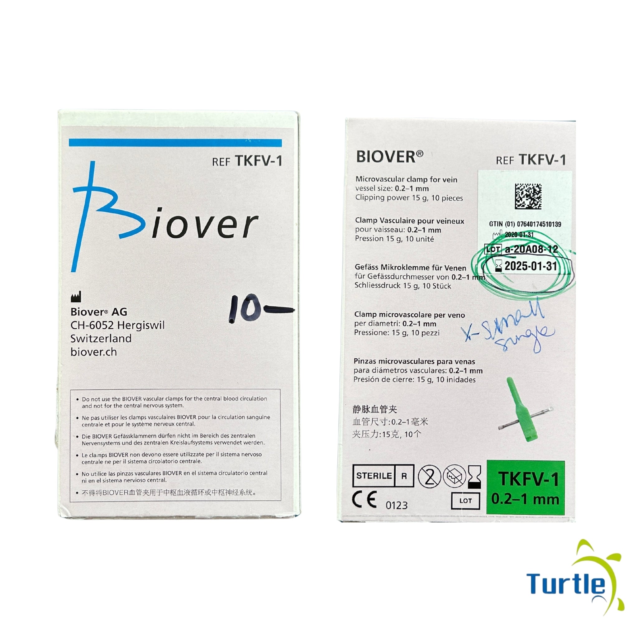 Biover Microvascular Clamp, Vessel Size 0.2-1.0mm Box of 10 - 2025-01-31