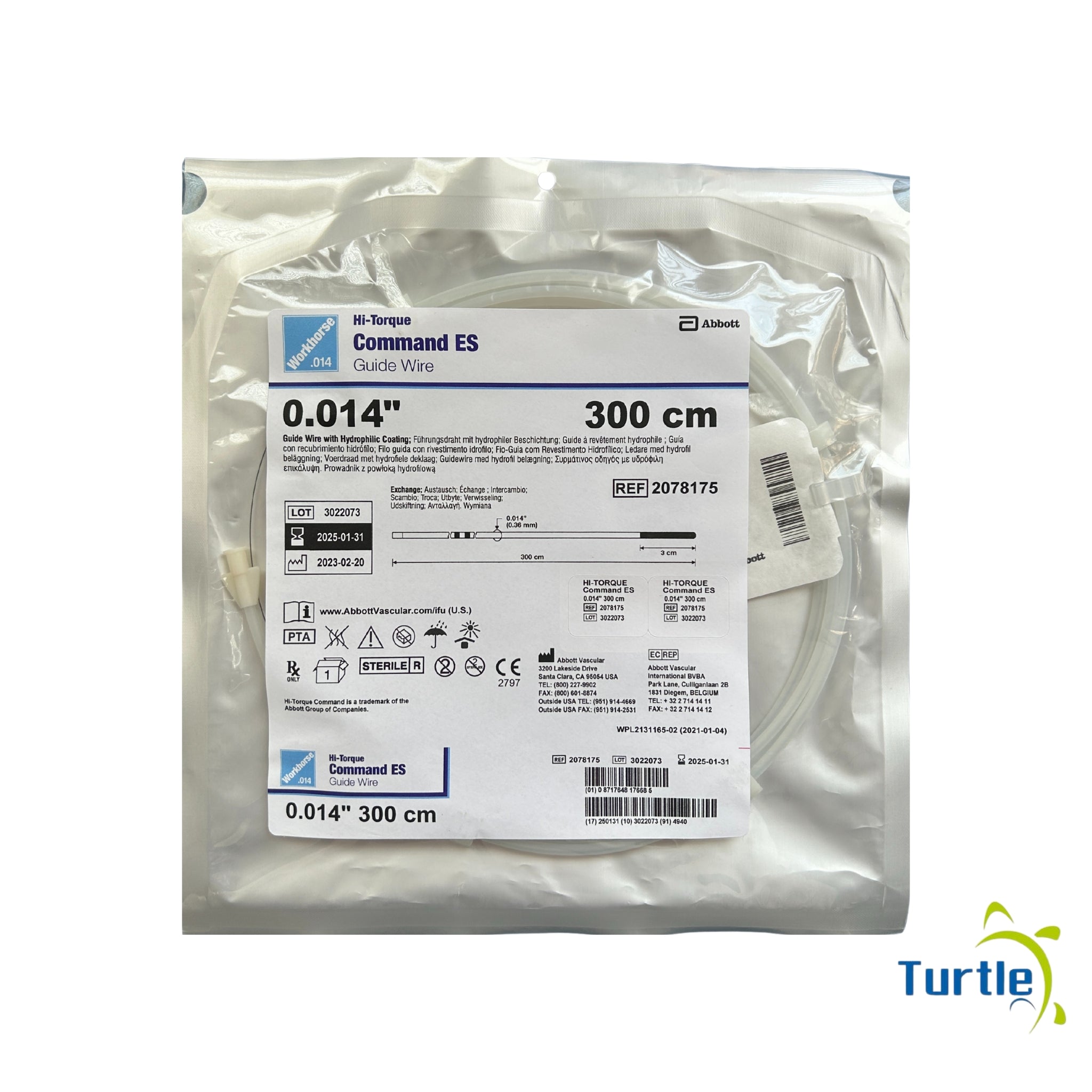 Abbott Hi-Torque Command ES Guide Wire 0.014'' 300 cm - 2025-01-31