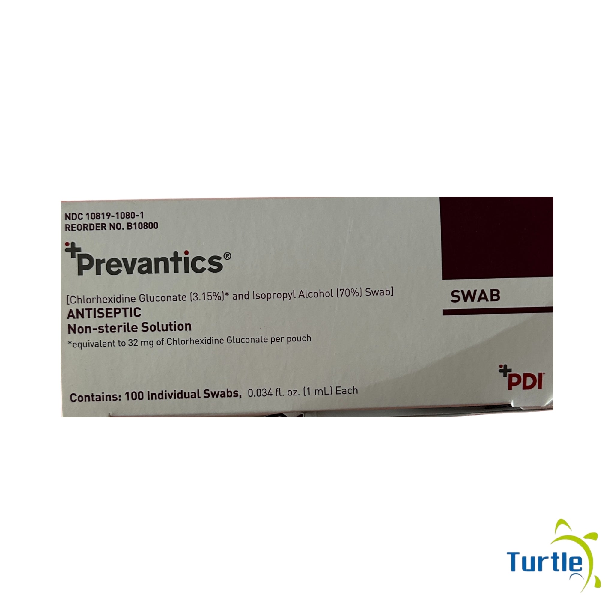 PDI SWAB Prevantics (Chlorhexidine Gluconate 3.15% and Isopropyl Alcohol 70% Swab - ANTISEPTIC Non-sterile Solution - 1899-12-30