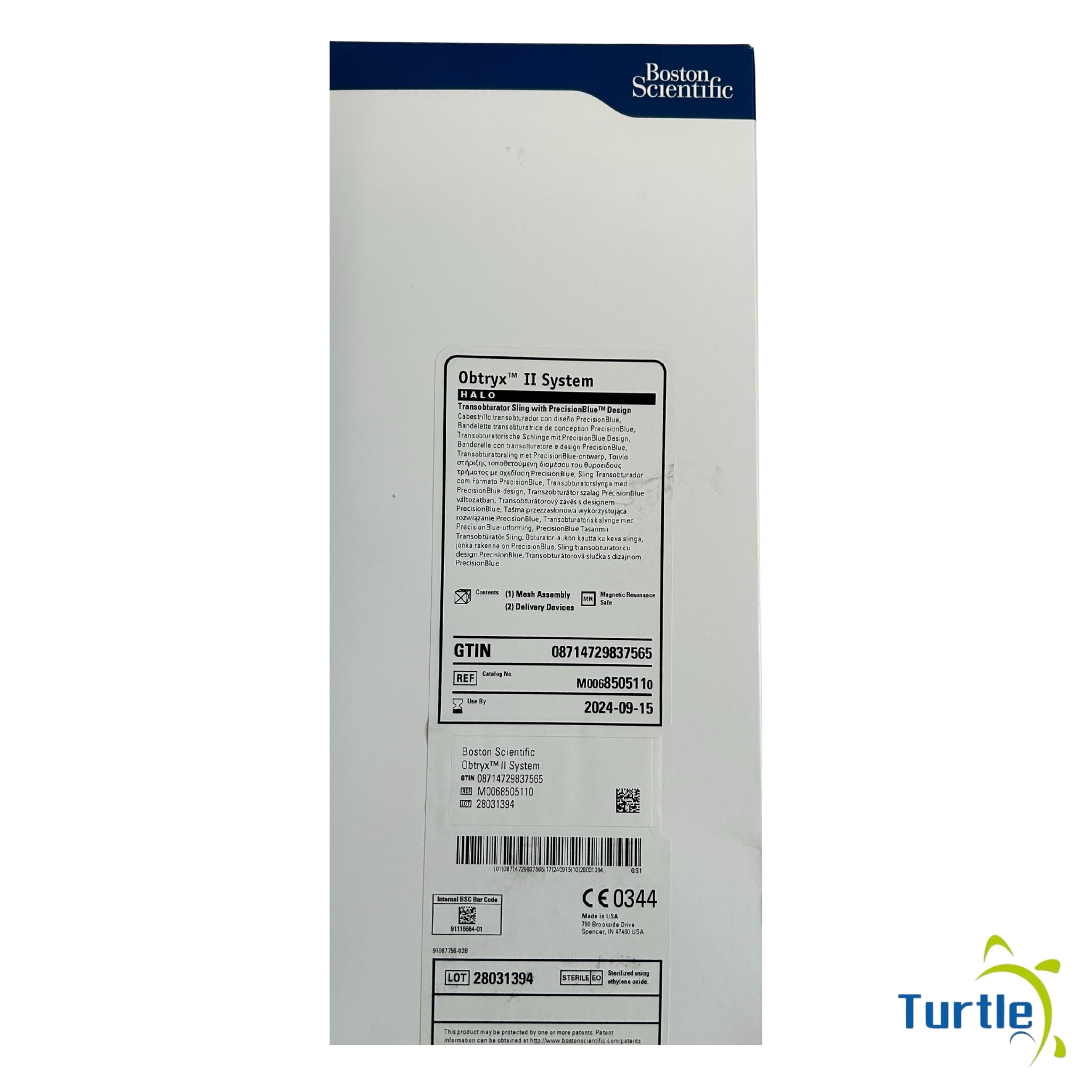 Boston Scientific Obtryx TM System HALO Transobturator Sling with PrecisionBlue Design - 2024-09-15